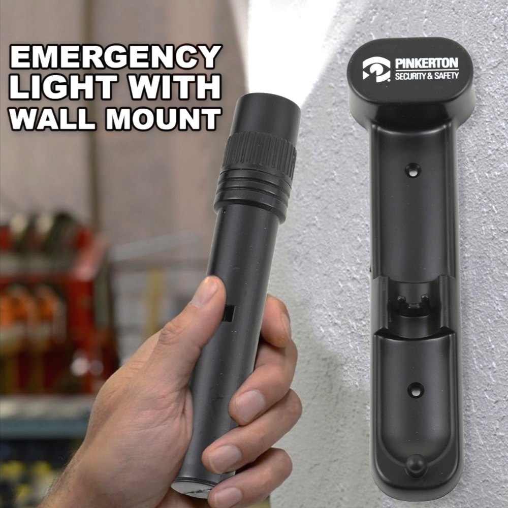 Black Emergency Light with Wall Mount (12x25.90)